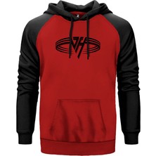 Van Halen Tribute Kırmızı Renk Reglan Kol Kapşonlu Sweatshirt