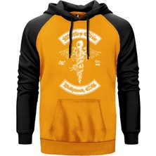 Mötley Crüe Hollywood Sarı Renk Reglan Kol Kapşonlu Sweatshirt