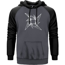 Metallica Blade Dream Gri Renk Reglan Kol Kapşonlu Sweatshirt