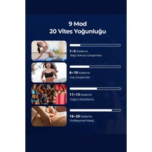Enshall Şarjlı Geliştirilmiş 6 Top Başlıklı Fonksiyonlu Masaj Aleti 2000 Mah Masaj Tabancası