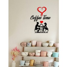 Ahşap Dekoratif Hediyelik Coffee Time (Kahve Zamanı) Yazısı Mutfak Kahve Köşesi Tablo Duvar Süsü Md