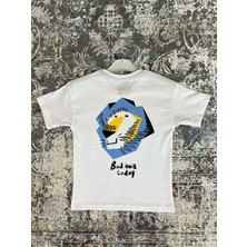 Erkek Çocuk Aslan Baskılı %100 Pamuk Yazlık Tişört | Rahat Kalıp Kısa Kollu Çocuk T-Shirt