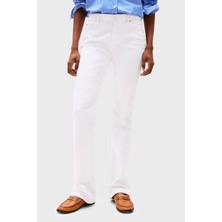 Tommy Hilfiger Streç Pamuklu Bootcut Yüksek Bel Düz Paça Jeans Bayan Kot Pantolon WW0WW44362 Ycf