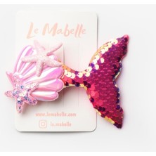 Turuncu  Pullu Deniz Kızı Kız Çocuk Klips Toka