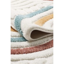 Elit Bukleli Multi Renkler Yumuşak Peluş Post Shaggy Çocuk Odası Oturma Odası Salon Halısı 0906A