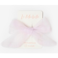 Lila  Bağlama Tül Fiyonk Kız Çocuk Klips Toka