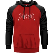 Emperor Logo Kırmızı Renk Reglan Kol Kapşonlu Sweatshirt