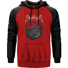 Emperor Angel Of Death Kırmızı Renk Reglan Kol Kapşonlu Sweatshirt