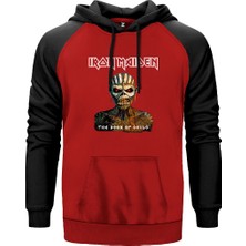 Iron Maiden The Book Of Souls Kırmızı Renk Reglan Kol Kapşonlu Sweatshirt