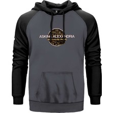 Asking Alexandria Like A House On Fire Gri Renk Reglan Kol Kapşonlu Sweatshirt