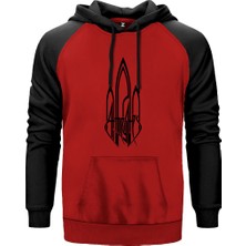 At The Gates Classic Kırmızı Renk Reglan Kol Kapşonlu Sweatshirt