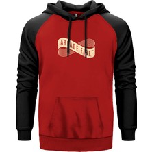 Arcade Fire Live On Stage Kırmızı Renk Reglan Kol Kapşonlu Sweatshirt