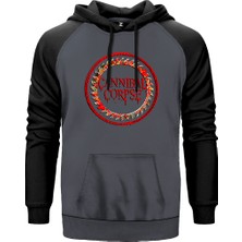 Cannibal Corpse Testere Gri Renk Reglan Kol Kapşonlu Sweatshirt