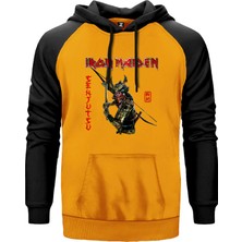 Iron Maiden Senjutsu Sarı Renk Reglan Kol Kapşonlu Sweatshirt