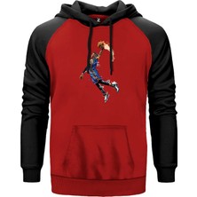 Okc Russell Westbrook Kırmızı Renk Reglan Kol Kapşonlu Sweatshirt
