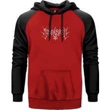 Moonspell Essential Kırmızı Renk Reglan Kol Kapşonlu Sweatshirt