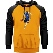Anime 7 Baller Sarı Renk Reglan Kol Kapşonlu Sweatshirt