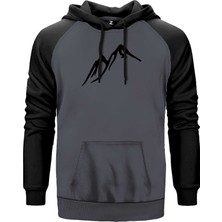 Everest Siluet Gri Renk Reglan Kol Kapşonlu Sweatshirt