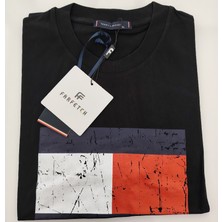 Tommy Jeans Göğüs Eskitme Baskılı Bisiklet Yaka Erkek T-Shirt