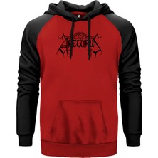 Arcturus Logo Kırmızı Renk Reglan Kol Kapşonlu Sweatshirt