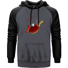 Ping Pong Classic Gri Renk Reglan Kol Kapşonlu Sweatshirt