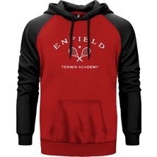 Tennis Academy Enfield Kırmızı Renk Reglan Kol Kapşonlu Sweatshirt