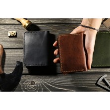El Yapımı Hakiki Deri Minimal Kartlık – Unisex, Kişiselleştirme, Cebe Sığan Tasarım, Hediyelik Özel Kutusunda