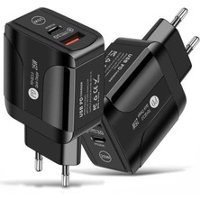 Nealdin 25W 1 USB + 1 Type-C Girişli Hızlı Şarj Adaptörü