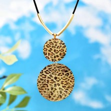 Leopar Desenli Gold Şık Zarif Tasarım Kolye  1 Adet