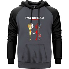 Radiohead The Best Of Gri Renk Reglan Kol Kapşonlu Sweatshirt