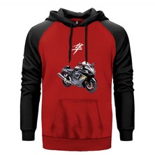 Suzuki Hayabusa Stompkırmızıp Kırmızı Renk Reglan Kol Kapşonlu Sweatshirt