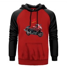 Suzuki Hayabusa Gsx-R 1300 Kırmızı Renk Reglan Kol Kapşonlu Sweatshirt