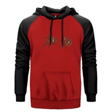 Troia War Kırmızı Renk Reglan Kol Kapşonlu Sweatshirt