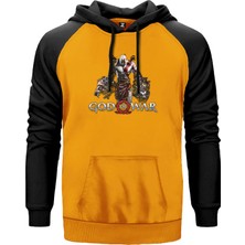 God Of War Kratos Lion Sarı Renk Reglan Kol Kapşonlu Sweatshirt