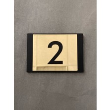 Lux Gold Aynalı Mdf Serisi Iç Mekan Apartman Daire Kapı Numarası
