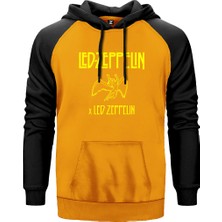 LED Zeppelin Angel Sarı Renk Reglan Kol Kapşonlu Sweatshirt