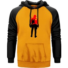 Red Dead Redemption 2 Cowboy Sarı Renk Reglan Kol Kapşonlu Sweatshirt
