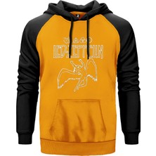LED Zeppelin Zoso Icarus Sarı Renk Reglan Kol Kapşonlu Sweatshirt