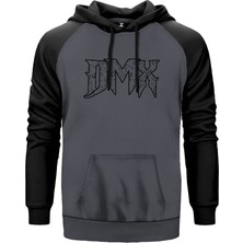 Dmx Gangsta Icons Gri Renk Reglan Kol Kapşonlu Sweatshirt