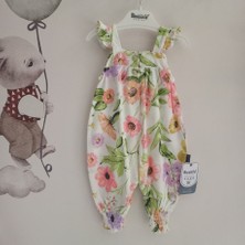 Miniworld Çiçek Desenli Kız Bebek Tulumu