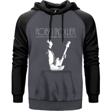 Robin Trower At The Bbc Gri Renk Reglan Kol Kapşonlu Sweatshirt