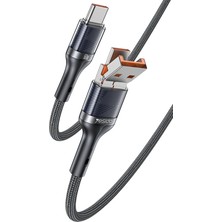 Yesido Bir Ucu USB ve Diğer Ucu Type-C To Type-C Değişebilen Pd Hızlı Şarj Kablosu 1.2m 2in1