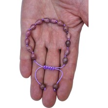 Damla Kesim Rodonit Bileklik Makrome Ayarlı 414-5