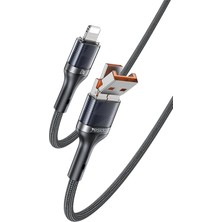 Yesido Bir Ucu USB ve Diğer Ucu Çift Dönüşümlü Type-C To Lightning Pd Hızlı Şarj Kablosu 1.2 Metre- Siyah