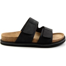 Bambi Siyah Leather Erkek Terlik E04801200101