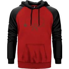 Ping Pong Rackets Soft Kırmızı Renk Reglan Kol Kapşonlu Sweatshirt
