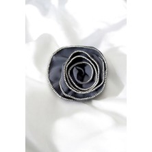 Iğneli Saten Gül Broş