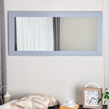 Dfn Wood Masif Ahşap Dikdörtgen Gri Dekoratif Duvar Salon Ofis Aynası 170X60 cm