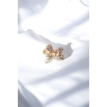 Metal Taşlı Mini Fiyonk Broş