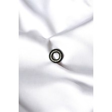 Yapıştırma 3'lü Siyah Metal Boncuklu Taşlı Aksesuar